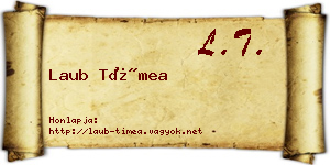 Laub Tímea névjegykártya